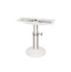 Norsap table pedestals for boating, with white flange
