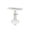 Norsap telescopic table pedestals for boating, with white flange