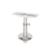 Norsap telescopic table pedestals for boating, with polished flange