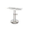Norsap table pedestals for boating, with polished flange