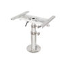 Norsap removable telescopic table pedestals for boating, with polished flange